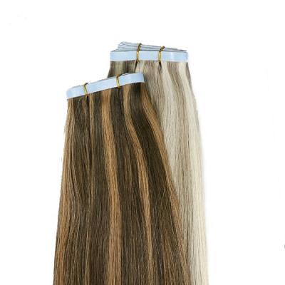 Κίνα Pulled Wave Silky Straight Thick Double End Raw Virgin Cuticle Aligned Hair PU Skin Seamless Weft προς πώληση