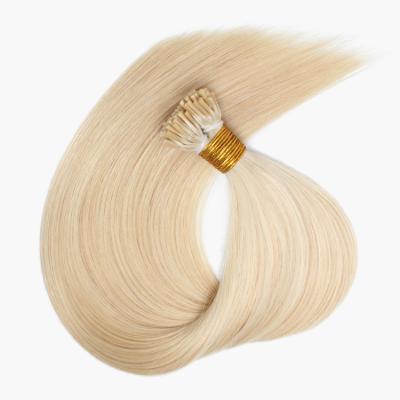 China Light color silky straight 613 blonde i tip hair extensions pre bonded 60 i tip lightest remy human virgin hair zu verkaufen