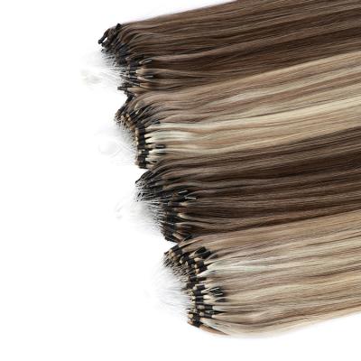 China Micro Link Hair Extensions Cheap Keratin Wave 100% Remy Micro Loop Ring Hair Silky Straight Hair Extension for sale