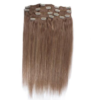 China Taobao Remy Cuticle Aligned Human Hair Silky Straight Good Quality Double Wave Weave Clip In Hair Extension Te koop