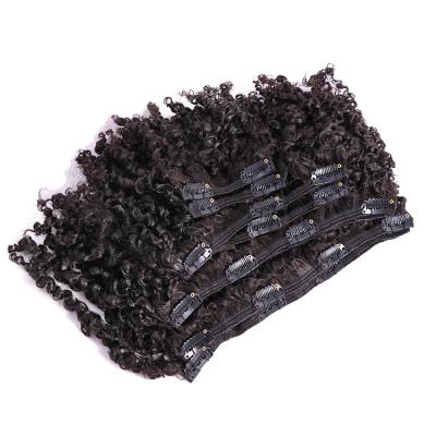 Κίνα Curly Wholesale 4A 4B 4C Curly Clip In Hair 100 Jerry Curly Curly Straight Hair Extensions 10 Pieces Clip In Hair Extensions προς πώληση