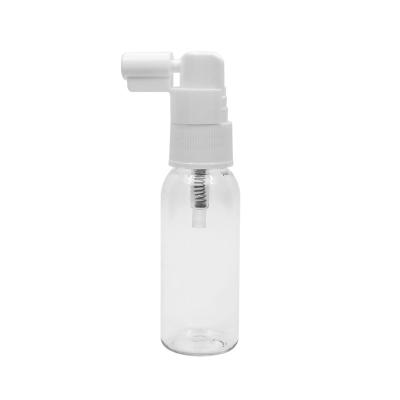 China Non Spill Manufacturing 20 White Plastic Medical Oral Sprayer Bottle 410 Professional With Clip Lock for sale