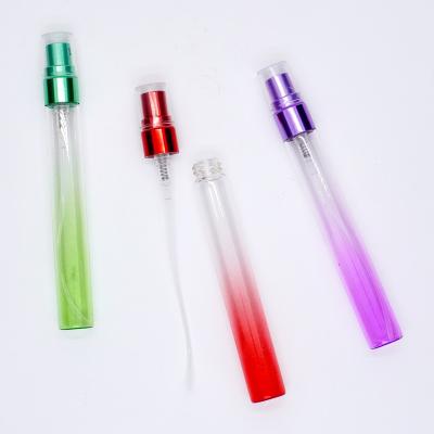 China Non Puddle In Stock 0.3oz 10ml 8ml Glass Perfume Bottle Gradient Color Portable Bottle for sale