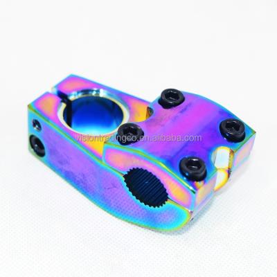 China 6061 Unique Design 6061 Aluminum 3D Aluminum Forged BMX Stems With Oilslick Jetfuel Colors for sale