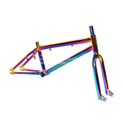 China Stock ready BMX BMX bicycle frames and forks in oilslick jetfuel colors for sale