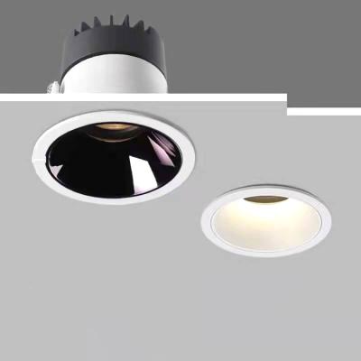 China Modern 10W Recessed Led Downlights Metal Construction Anti Glare Led Downlight In Round Indoor Light Fixture for sale