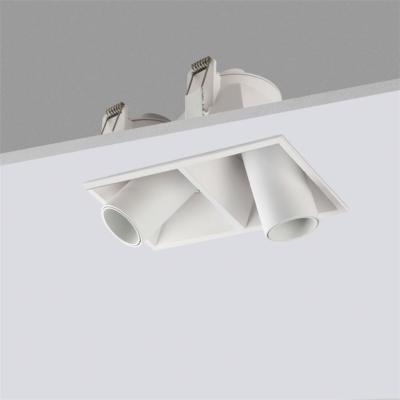 China Modern Aluminum Cob Ceiling Spotlight Fixture 2 Lights Flexible Led Spotlights For Kitchen for sale