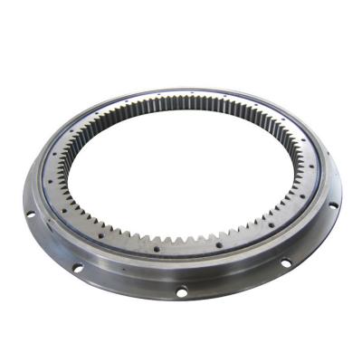 China Four Point Contact EU Standard High Stiffness High Rigidity Flanged Slewing Ring Bearing With High Precision for sale