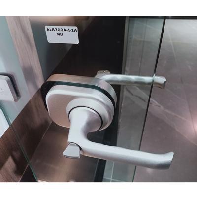 China HDSAFE Minimalist Toilet Aluminum Door Lock Set Security Swing Door Lock Stainless Steel Sliding Glass Door Handle Wood Black Lock for sale