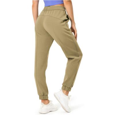 China Breathable Womens joggers with pocket training jogging wear stacked french terry pants Joggers Running 100% pima organic cotton Sweatpants for sale