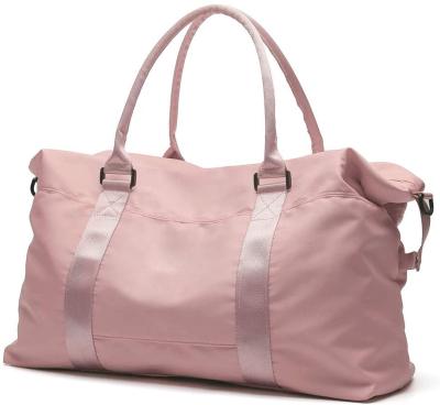 China Fashion high quality waterproof women ladies gym nylon sports pink duffel bag travel bag luggage for sale