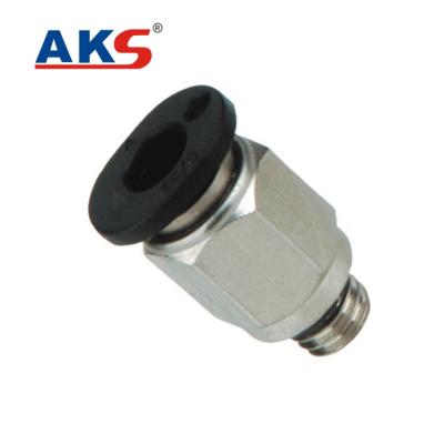 China China AKS Hot Sale Brass and Plastic Quick Coupler PC Tube Fitting Air Pneumatic Fittings Mini Compact Fittings for sale