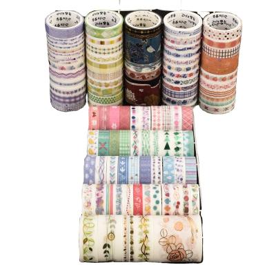 China Waterproof In Stock Easy To Tear Custom Printed Washi Paper Tape Sets For DIY Craft for sale