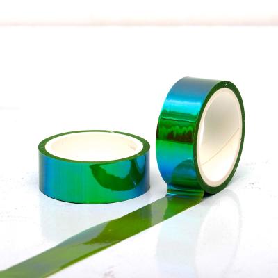 China Waterproof Holographic Floral Decorative Tape Iridescent Tape for sale