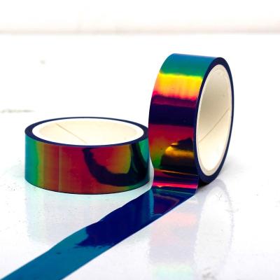 China Iridescent Tape Mirror Tape Waterproof Colored Decorative Cinta Adhesive Tape for sale