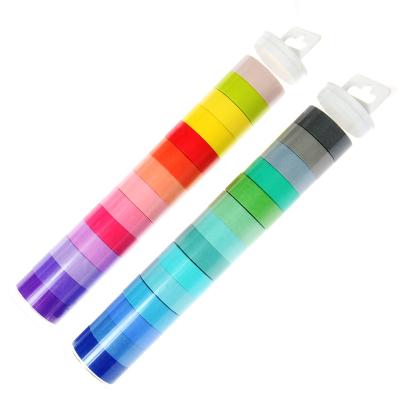 China 2020new design color waterproof Japanese paper tape rainbow washi tape colorful washi tape for sale