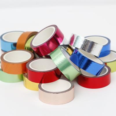 China Christmas Gold Foil Washi Tape Waterproof Decorative Solid Color Set for Planner Scrapbooking Tape School Office Supply for sale