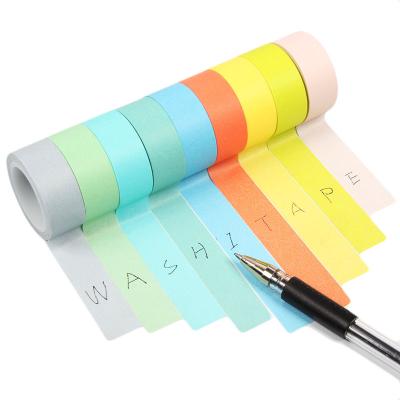 China Colorful waterproof paper tape washi tape for manual DIY handcraft washitape for greeting card decoration for sale