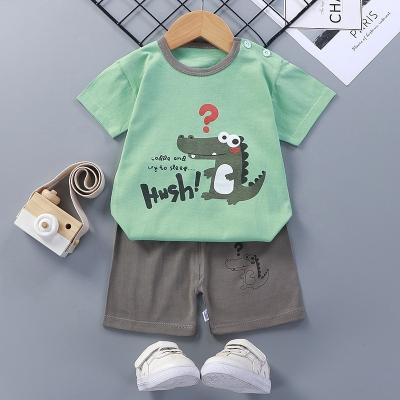 China Summer short homewear cotton casual suit children's sleeve version baby clothes korean children's clothing for sale