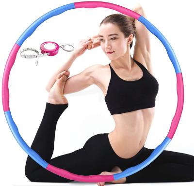 China Thicken ABS Foam + Polypro Polynesian Dance-Circle 8 Sections Sponge Ring Detachable Plastic Weight Lose Polynesian Dance Circles With Weight For Kids Adults for sale