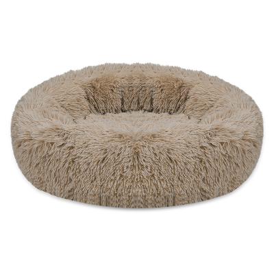 China Durable luxurious stocked Dekohm faux fur+anti-slip PVC dot fabric bottomfilling pet supplies warm dog bed for sale