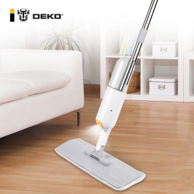 China Best Sustainable Magic Home DEKOhm Microfiber Spinning Flat Mopping Spray Cleaner Mop Floor Cleaning for sale