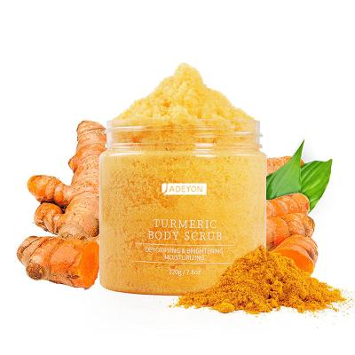 China Exfoliator Private Label Turmeric Body Exfoliator Natural Whitening Hydration Exfoliating Scrub Turmeric Body Scrub for sale