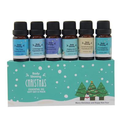 China Skin Care Manufacturer 100% Pure Body Massage Essential Oil Christmas Gift Set for sale