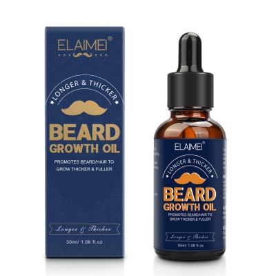 China ELAIMEI Private Label Organic Beard Growth DEEP CLEANSING Facial Massager For Men Essential Oil Beard Beard Grooming Kit Hair Growing Serum for sale