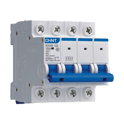 China Chint NXHB-125 Manual Transfer Switch Circuit Breaker 1P2P3P4P 32A 63A 100A 125A Isolating Switch NXHB-125 for sale