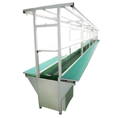 China Antistatic Type Worktables Belt Conveyor Assemble Line For Electronics Conveyor Belt Assembly Line for sale