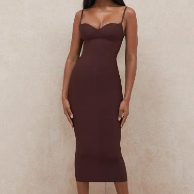 China Breathable Women Fashion Halter Bodycon Wrap Dress Dress Raisin Sweetheart Neckline Casual Dress for sale