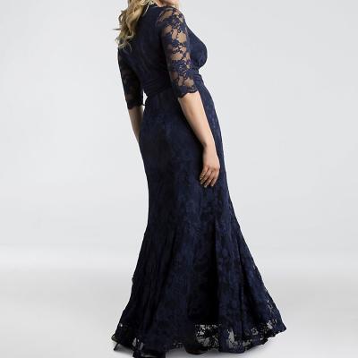 China Lace Plus Size Screen Mermaid V-Neckline Plus Size Dress Evening Dress Pleated Sparkle Black Strapless Evening Dresses for sale