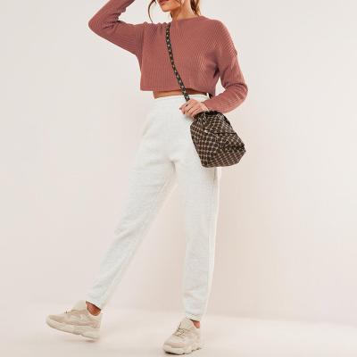 China Breathable Women Clothing Sweaters Tall Basic Super Crop Knitted Sweater for sale