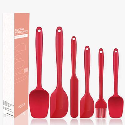 China Sustainable Silicone Spatulas Set 6 Pieces Set Silicone Spatulas Kitchen for sale