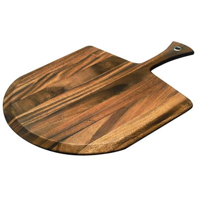 China Sustainable Pizza Cutting Board Natural Bamboo Cheese Pizza Skin Bread Cutting Board Bamboo Bread Cutting Board With Handle for sale