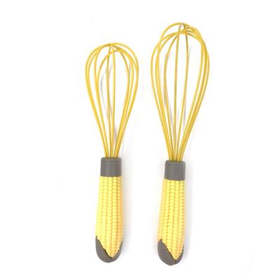 China Sustainable Corn Silicone Beater Set Kitchenware 2 Egg Balloon Silicone Beech for sale