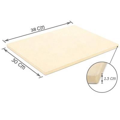 China Sustainable rectangle pizza stone 30x38cm for oven and grill made from cordierite stone hot stone cooking for crispy italian pizza for sale