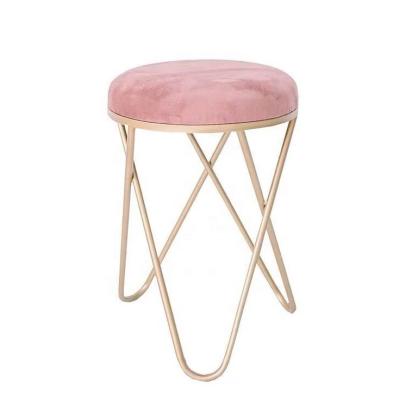 China Modern Nordic Minimalist Iron Bedroom European Princess Dressing Table Stool for sale