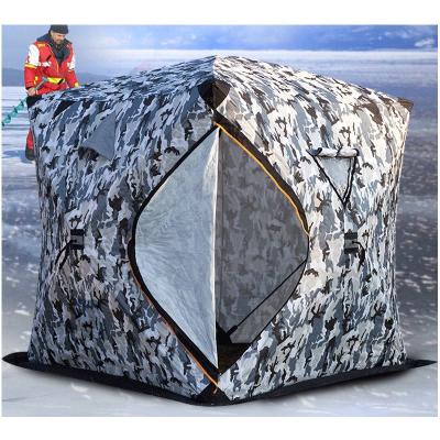 China Large Space Resistance Winter Ice Fishing High Quality Cold Shelter Tent Heat Insulation Winter Ice Fishing Shelter Tent To Keep Warm for sale