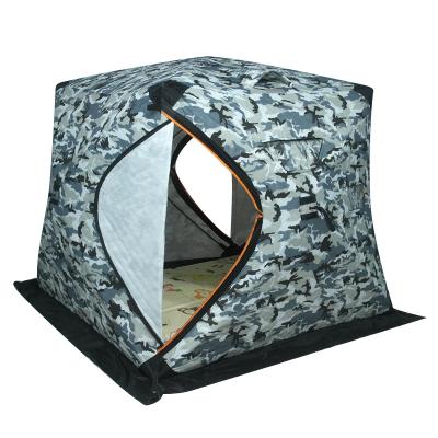 China Large Space Portable Fish Shelter Pop Up Cube Tent Winter Carp Ice Fishing Camping Outdoor Tent for sale