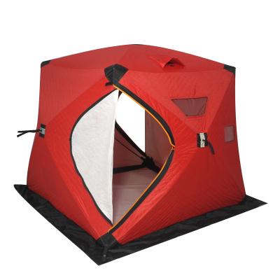 China Wholesale Large Sandwich Insulated Space Ice Fishing Instant Cube Tent In Tent Camping Cube Tent Setup For Winter for sale