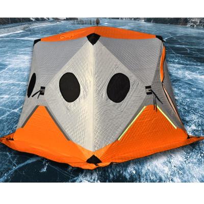 China Large Space Outdoor Ice Fishing Tent Clam Roof Ice Fishing Tent Warm Tent for Winter Fishing Hiking and Hunting for sale