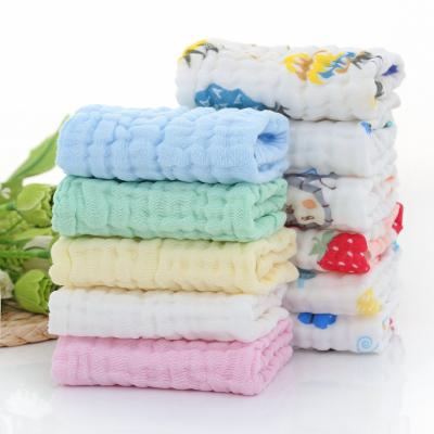 China Wholesale Square Baby Washcloths Towel Organic Clean Face Towel Infant Child Safe Muslin Towel for sale