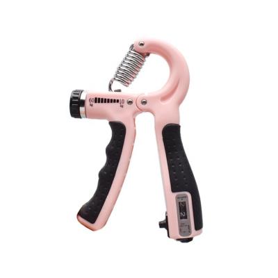 China Digital 60kg Adjustable Resistance Pink Hand Grip Strengthener for sale