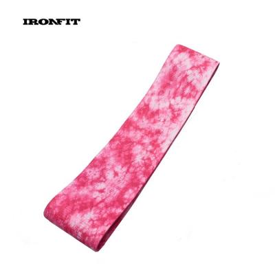 China Cotton+Polyester Women Fabric Resistance Customized Pink Tie Dye Patterned Hip Bands for sale