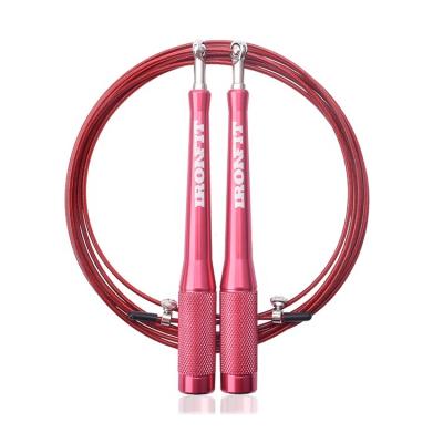 China Cardio Training Jumping Ironfit Rose Red Women Metal Fitness Aluminum Jump Rope for sale