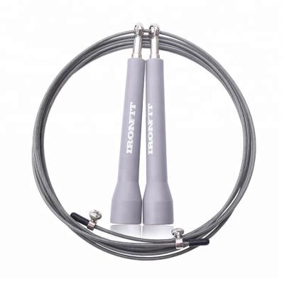 China OEM Gray Fitness Speed ​​Skipping Jump Training Custom Cardio Rope With Ball Bearings for sale