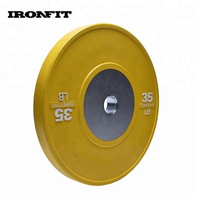 China Weightlifting/Crossfit Training/Commercial Weightlifting Logo Competition Bumper Plates Custom Powerlifting Use for sale