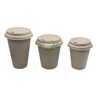 China Eco-Friendly Disposable Biodegradable Sugar Cane Coffee Cup Lid for sale